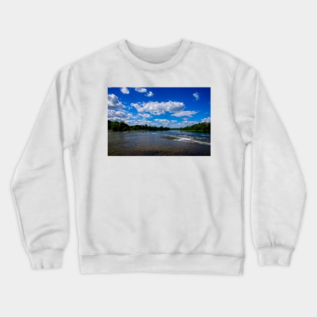 The Mississippi River on a sunny day Crewneck Sweatshirt by josefpittner